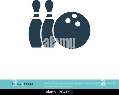 Bowling Sport Icon Vector Logo Template Illustration Design. Vector EPS 10. Stock Vector