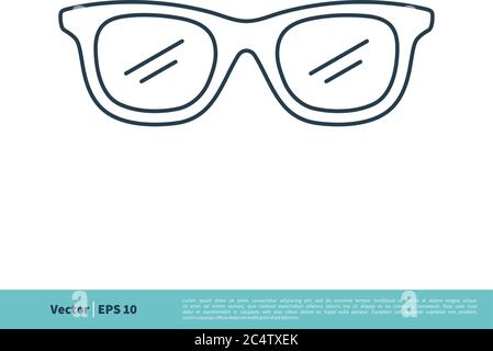 Eyeglasses Icon Vector Logo Template Illustration Design. Vector EPS 10. Stock Vector