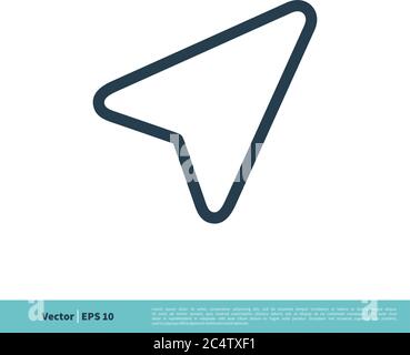 Arrow Paper Plane Icon Vector Logo Template Illustration Design. Vector EPS 10. Stock Vector