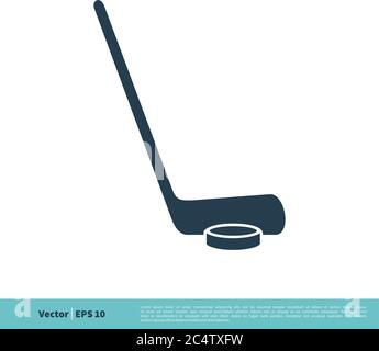 Hockey Sport Icon Vector Logo Template Illustration Design. Vector EPS 10. Stock Vector