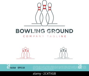 Bowling Sport Icon Vector Logo Template Illustration Design. Vector EPS 10. Stock Vector