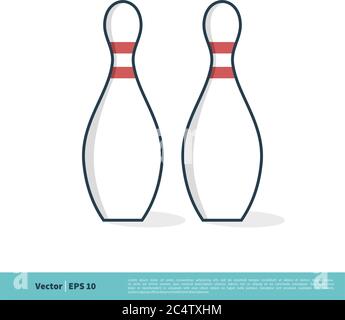 Bowling Sport Icon Vector Logo Template Illustration Design. Vector EPS 10. Stock Vector