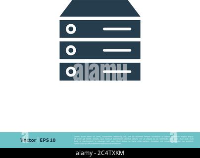 Data Storage Icon Vector Logo Template Illustration Design. Vector EPS 10. Stock Vector