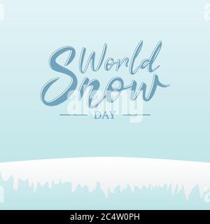 Snow World Lettering World Snow Day lettering concept design. Design template world snow day ...