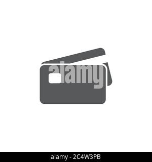 Credit Card icon on white background Stock Vector