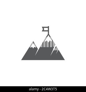 Mountain Icon on white background Stock Vector