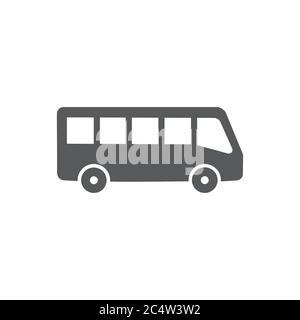 Bus vector icon on white background Stock Vector