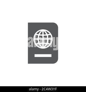Passport icon on white background Stock Vector
