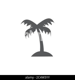 Palm tree icon on white background Stock Vector