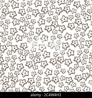 Stelline Italian macaroni, cooking and preparing food seamless pattern Stock Vector