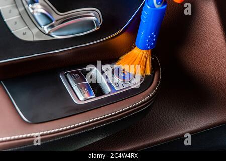 Man Cleaning Car Interior Car Detailing Valeting Concept Stock Photo by  ©nenadovicphoto@gmail.com 199702898