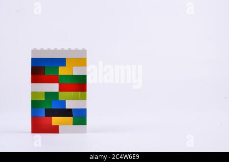 lego brick system interlocking plastic bricks Stock Photo - Alamy