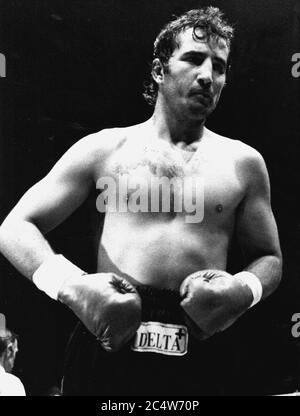 Archives 90ies: French boxing champion Fabrice Tiozzo fights in Lyon, France Stock Photo