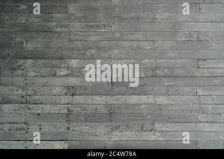 Top view grey old wooden floor texture background. Wood plank surface texture background. Gray wood wallpaper for sad and death. Timber wooden wall. Stock Photo