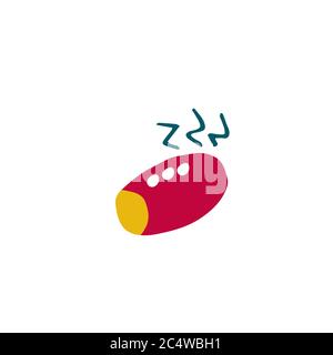 Portable wireless speaker doodle icon. Hand drawn vector graphic Stock Vector