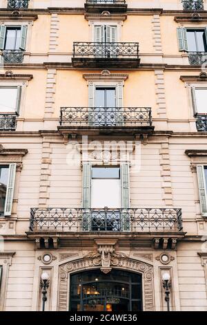 The house of Llieo i Morera is a six-story residential building in Barcelona, a masterpiece of Catalan modernism, one of the most significant works of Stock Photo