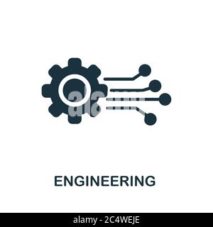 Engineering icon. Creative simple design from artificial intelligence icons collection. Filled engineering icon for infographics and banner Stock Vector