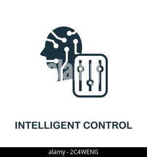 Intelligent Control icon. Creative simple design from artificial intelligence icons collection. Filled intelligent control icon for infographics and Stock Vector