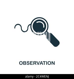 Observation icon. Creative simple design from artificial intelligence icons collection. Filled observation icon for infographics and banner Stock Vector