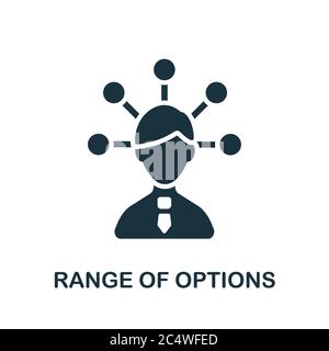 Range Of Options icon. Simple element from productive work collection. Creative Range Of Options icon for web design, templates, infographics and more Stock Vector