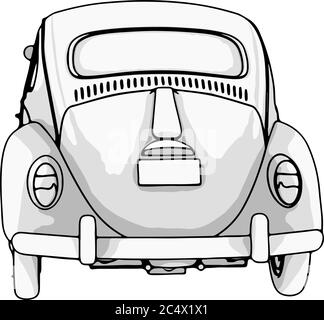 retro car vectoron a white background Stock Vector Image & Art - Alamy