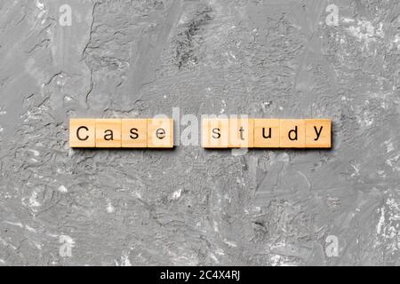 case study word written on wood block. case study text on table, concept. Stock Photo