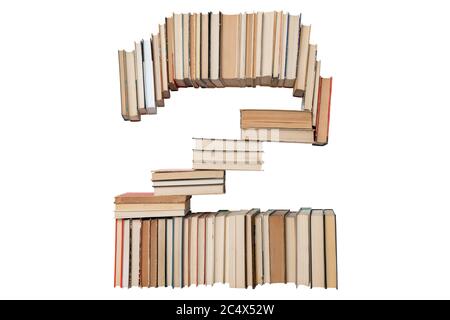 Number - 3 made of books isolated on white background. Digit shape ...