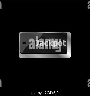 Jackpot text on compuetr keyboard key button Stock Photo