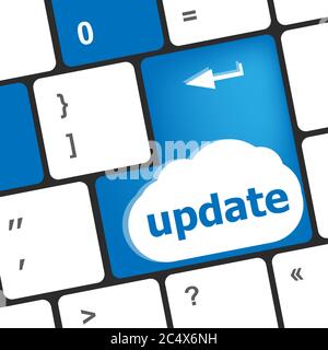 computer keyboard keys with update word Stock Photo