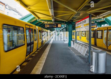 Eberswalder Strasse is a Berlin U-Bahn station located on the Berlin U2 line, Berlin, Germany. Stock Photo