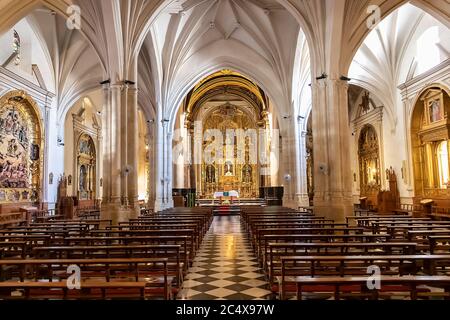 Jaen, Spain - June 18, 2020:  Main Altar inside of Basilica of San Ildefonso in Jaen, Andalusia, Spain Stock Photo