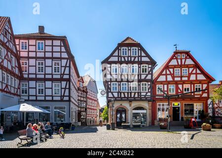 Historical market of Lauterbach, Hessen, Germany Stock Photo