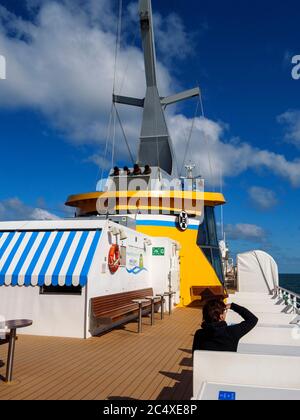 Tourist steamer Helgoland - ferry Cuxhaven - Helgoland, district Pinneberg, Schleswig-Holstein, germany, Europe Stock Photo