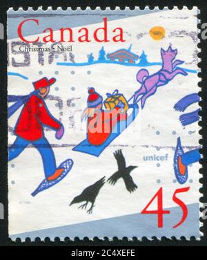 CANADA - CIRCA 1996: stamp printed by Canada, shows children, circa 1996 Stock Photo