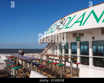 Tourist steamer Helgoland - ferry Cuxhaven - Helgoland, district Pinneberg, Schleswig-Holstein, Germany, Europe Stock Photo