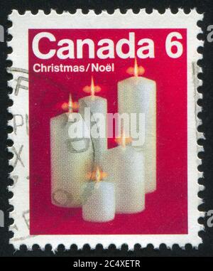CANADA - CIRCA 1972: stamp printed by Canada, shows Candles, circa 1972 Stock Photo