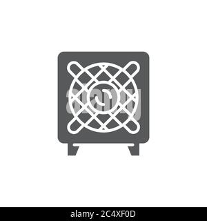 Portable music speaker vector icon symbol isolated on white background Stock Vector