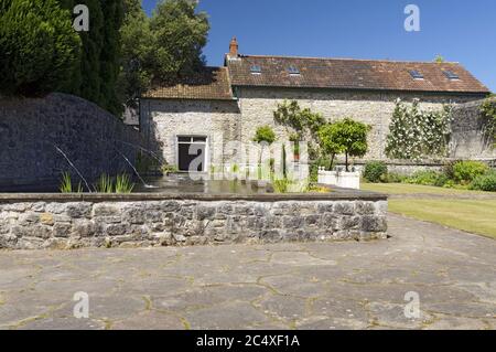 The Italian Gardens, National History Museum, St Fagans, Cardiff, Wales, United Kingdom. Stock Photo