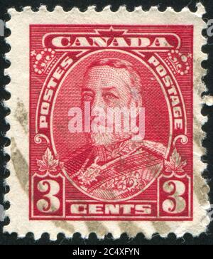 CANADA - CIRCA 1929: stamp printed by Canada, shows King George VI in Army Uniform, circa 1929 Stock Photo