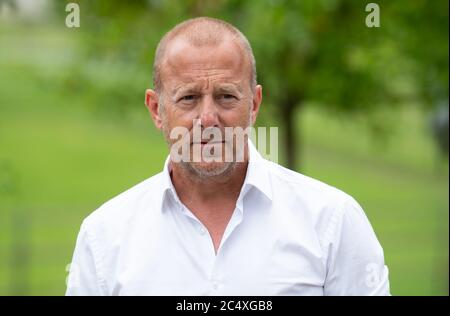 29 June 2020, Bavaria, Weßling: Heino Ferch, actor, recorded at a press event at Circus Krone Farm. Photo: Sven Hoppe/dpa Stock Photo