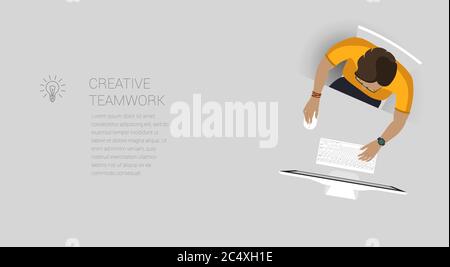 Workplace concept. Flat design Stock Vector