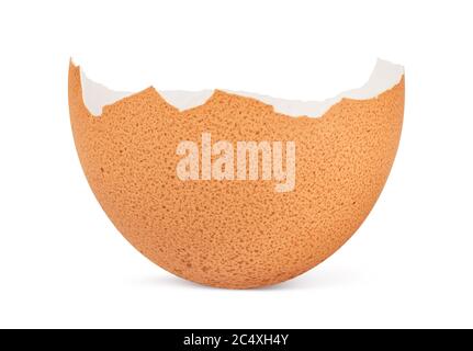 broken egg shell isolated on white background with clipping path Stock Photo