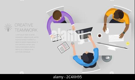 Workplace concept. Flat design Stock Vector