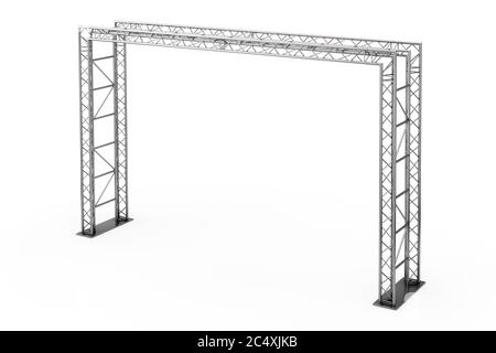 Metal Truss Construction on a white background. 3d Rendering Stock Photo