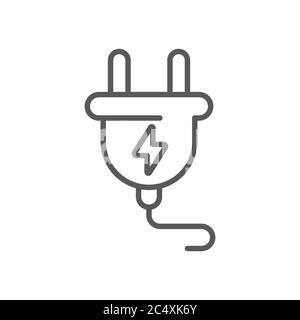 Problem electric insurance vector icon symbol isolated on white background Stock Vector