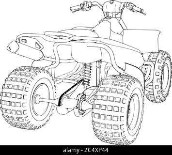 quad sketch vector on a white background Stock Vector Image & Art - Alamy