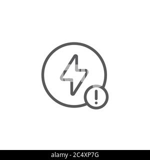 Problem electric insurance vector icon symbol isolated on white background Stock Vector