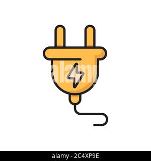 Problem electric insurance vector icon symbol isolated on white background Stock Vector