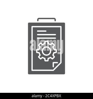 Project management vector icon symbol isolated on white background Stock Vector