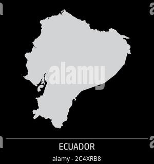Ecuador map icon Stock Vector